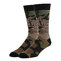 ooohyeah Men's Novelty Crew Socks for Adult Humor, Funny Saying Crazy Silly Socks, Cool Casual Socks