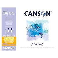 Canson Artist Series Montval Watercolor Paper, Roll, 36inx5yd (140lb/300g)  - Artist Paper for Adults and Students - Watercolors, Mixed Media, Markers