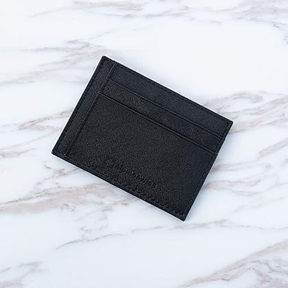 Alpine Swiss RFID Minimalist Slim Card Case Wallet Crosshatch Black