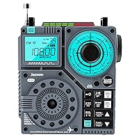 Portable Shortwave Radio with 5W Bass Sound, AIR/AM/FM/VHF/SW/WB Worldband Radio with Bluetooth and APP Control, 2000mAh Rechargeable Radio with 9.85 Ft Wire Antenna,Flashlight,Recording