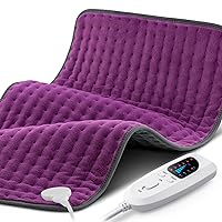 XXXL Heating Pad for Back/Neck/Shoulders Pain Relief, Heating Pads for Cramps, Birthday Gifts for Women Mom Grandma Wife Her Girlfriend BFF, 6 Heat Settings, Auto-Off, Moist Dry Heat Options, 17