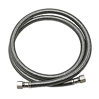 B6W48 Dishwasher Connector With 3/8-Inch Elbow Fitting, Braided Stainless Steel - 3/8 Female Compression Thread x 3/8 Female Compression Thread, 4 Ft. (48-Inch) Length, 1 Count (Pack of 1)