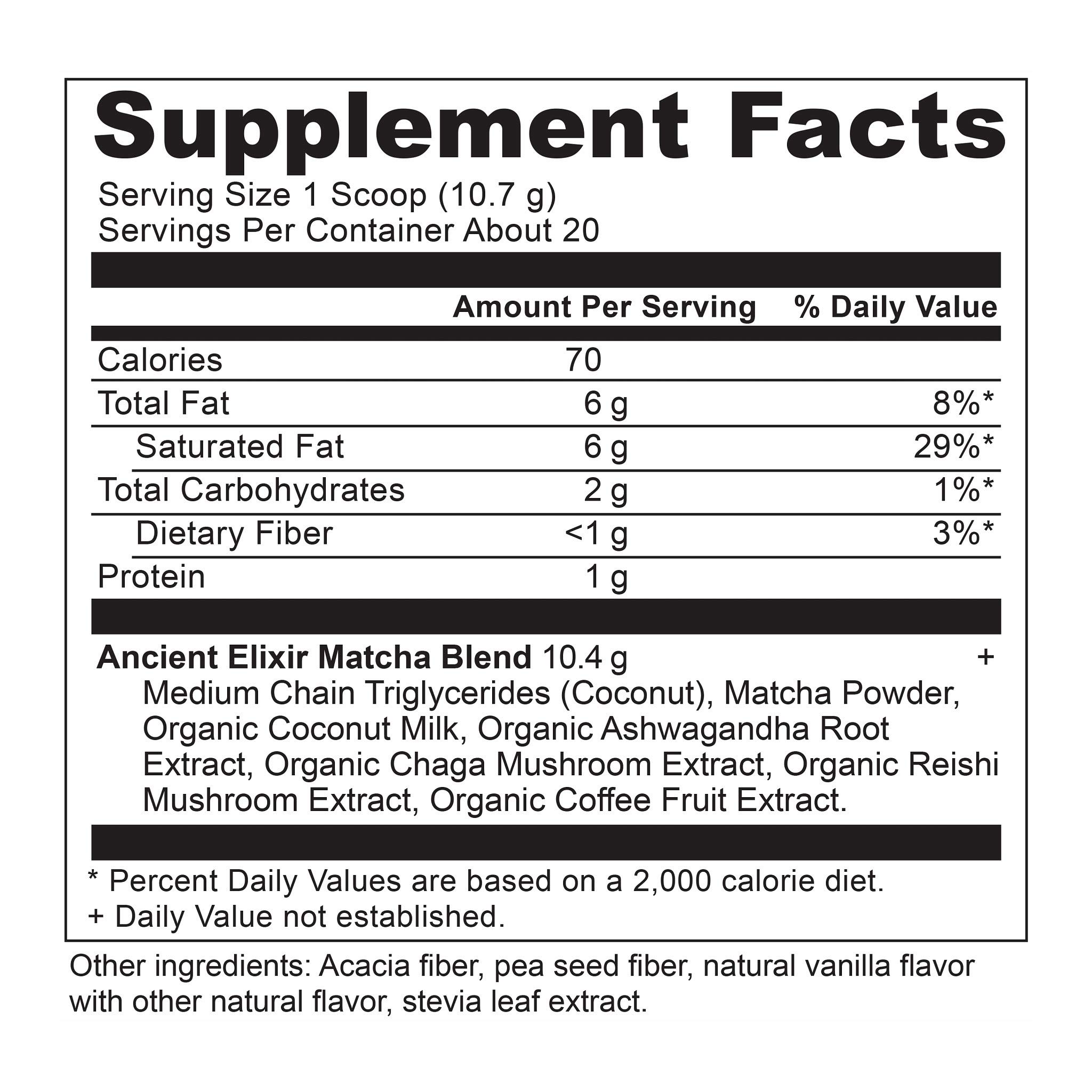 Matcha Green Tea Powder with Ashwagandha by Ancient Nutrition, Ancient Elixirs Superfood Matcha Energy Powder, with MCTs, Promotes Healthy Energy Levels, Paleo and Keto Friendly, 20 Servings