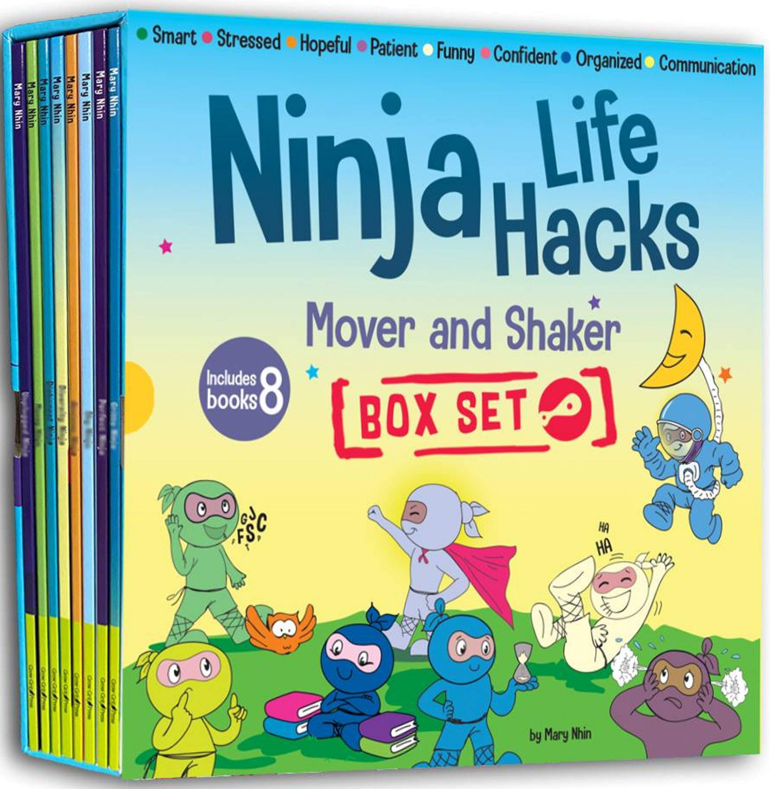 Ninja Life Hacks Mover and Shaker 8 Book Box Set (Books 25-32: Patient, Organized, Smart, Confident, Stressed, Hopeful, Communication, Funny)