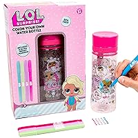 L.O.L. Surprise!Create Your Own Color Changing Water Bottle & Color Your Water Bottle,Great For Travel & Road Trips,Sports & School, Creative Gift Idea,Arts & Crafts Activity Kids Ages 6,7,8,9,10-Pink