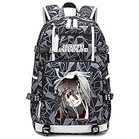 Anime Deadman Wonderland Backpack Daypack Bookbag Laptop School Bag with USB Charging Port 15