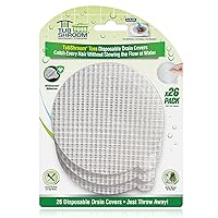 TubShroom Toss 26pk Disposable Drain Covers - Hair Catcher Mesh Sticker Strainers for Shower Bathtub and Bathroom Sink Drains to Prevent Clogged Drains, Half Year Supply