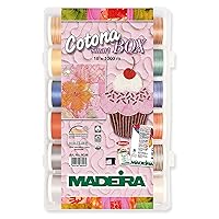 Madeira Cotona 50 Smart Box 18ct Thread Set, 1100 yd, Assorted
