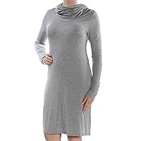 Womens Cowl-Neck Fit & Flare Dress