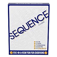 SEQUENCE- Original SEQUENCE Game with Folding Board, Cards and Chips by Jax ( Packaging may Vary ) White, 10.3