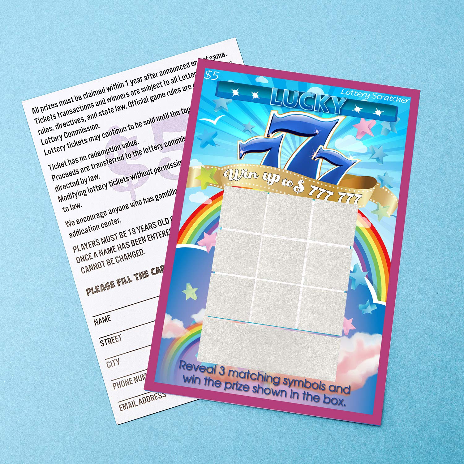 20 Pieces Pregnancy Announcement Cards Baby Announcement Fake Lottery Scratchers Tickets Novel Birth Reveal Fake Lottery Scratchcards to Make an Pregnancy Announcement Surprise Your Family Friends