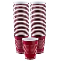 Amscan Big Party Pack Plastic Cups, 18-Ounce, Berry, 50 Count (Pack of 1)