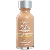 Makeup True Match Super-Blendable Liquid Foundation, Sand Beige W5, 1 Fl Oz,1 Count