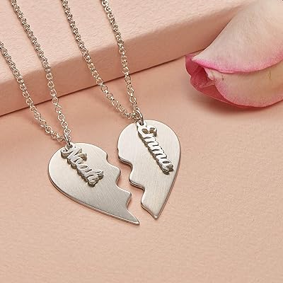 Broken Heart Necklace Pendant | Heart Necklace | Silver Heart Necklace –  Art Crown