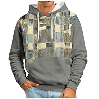 Mens Oversized Hoodie Fashion Print Loose Long Sleeve Hooded Sweater