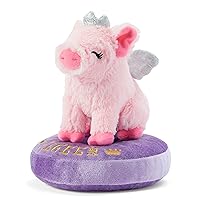 American Girl WellieWishers 14.5-inch Doll Pegeen the Pig Pet with Wings and Crown plus Pillow Bed, For Ages 4+