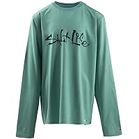 Salt Life Girls' Unisex Kids Signature Icons Long Sleeve Performance Tee T-Shirt