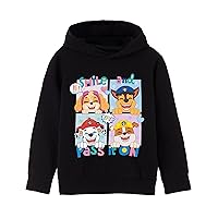 Paw Patrol Girls Hooded Sweatshirt | Smile And Pass It On Skye, Chase, Marshall & Rubble Graphic Hoodie | Cosy Hoody Jumper