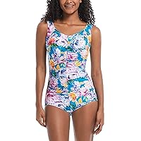 BIMEI Women's One-Piece Pocketed Mastectomy Swimsuit Tummy Control Bathing Suits 886