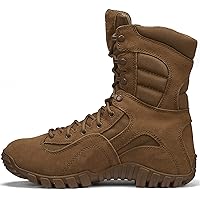 Tactical Research Khyber TR550WPINS 8 Inch Combat Boots For Men - Army OCP ACU Lightweight Waterproof and 400g Insulated Coyote Brown Leather With Vibram Ibex Outsole