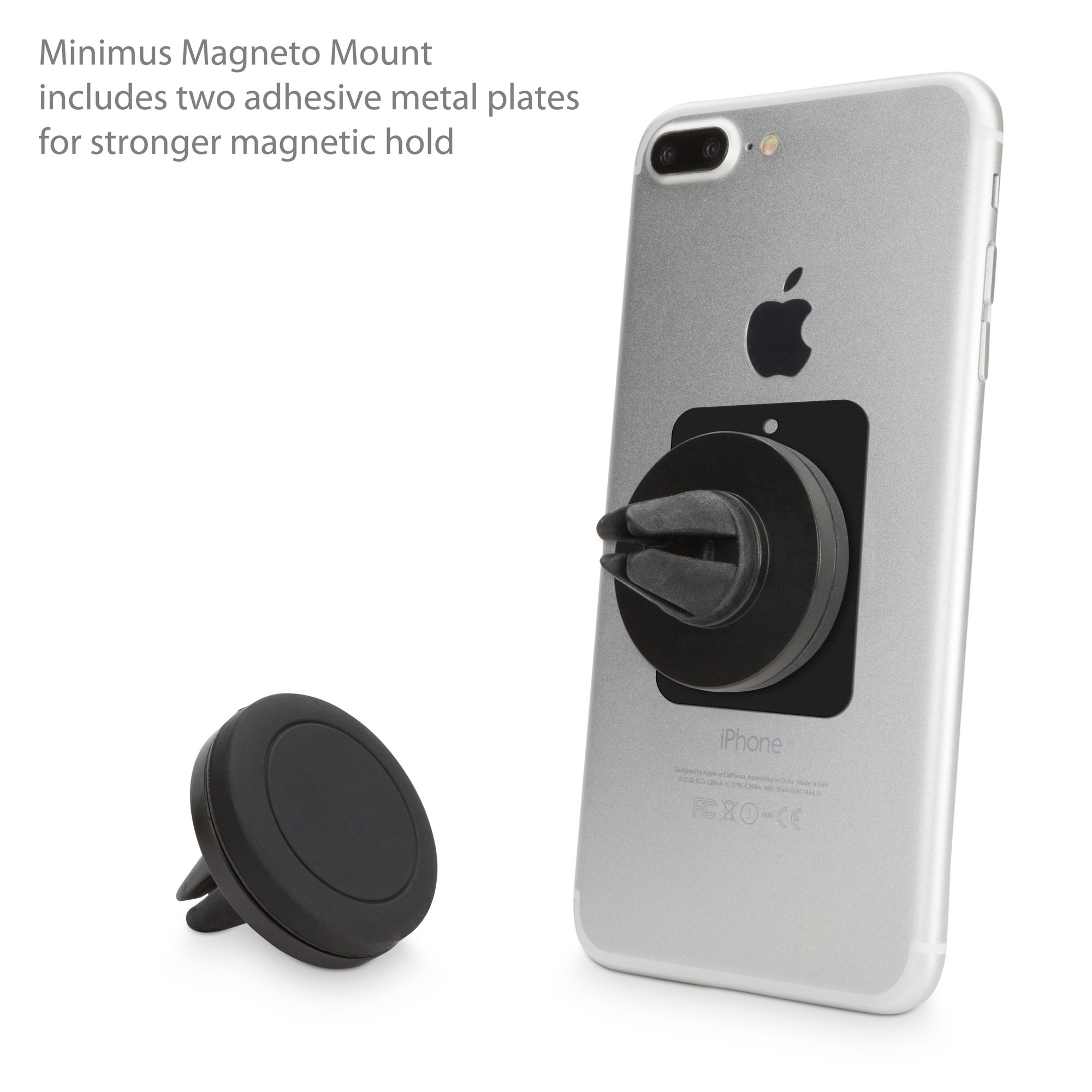 BoxWave Car Mount Compatible with Spotify Car Thing - Minimus MagnetoMount, Magnetic Car Mount, Magnetic Car Holder for Spotify Car Thing