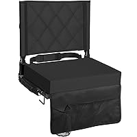 Stadium Seats for Bleachers with Back Support, Bleacher Seats with Backs and Cushion Wide, Portable Folding Padded Comfort Stadium Chair with Shoulder Strap,Perfect for Sports Events