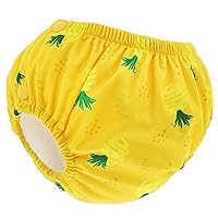 Toddler Swim Diaper Size 5 and 6 Adjustable - Yellow Pineapple Swimmers Reusable Toddler Swimming Diaper
