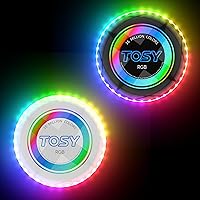 TOSY Bundle of 2 - Flying Disc 108 LEDs - RGB Black + RGB White