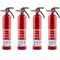 First Alert Home1-4, First Alert Standard Home Fire Extinguisher, Red 4pk