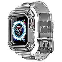 SUPCASE [Unicorn Beetle Pro Designed for Apple Watch Series 9/8/7/6/SE/5/4 [45/44mm], Rugged Protective Case with Strap Bands (FrostBlack)