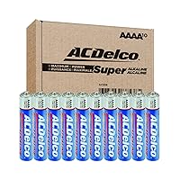 ACDelco 10-Count AAAA Batteries, Maximum Power Super Alkaline Battery, Use for Glucose Meters and Blood Monitors, 10-Year Shelf Life