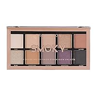Profusion Cosmetics 10 Shade Eyeshadow Palette - High Pigmented Multi-Finish Colors, Vegan & Cruelty-Free, Create Stunning Looks On-the-Go - Travel-Friendly & Versatile Makeup, Smoky