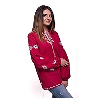 Handmade Ukrainian Embroidered Folk Blouse Natural Cotton Traditional Ethnic Style