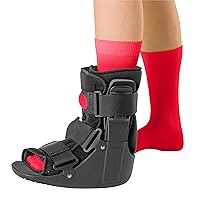 BraceAbility Short Air Walker Boot - Medical Orthopedic Foot Cast Brace Air Cast Walking Boot for Broken Foot, Sprained Ankle, Metatarsal Stress Fracture, Post Surgery, Achilles Tendon Injury (M)