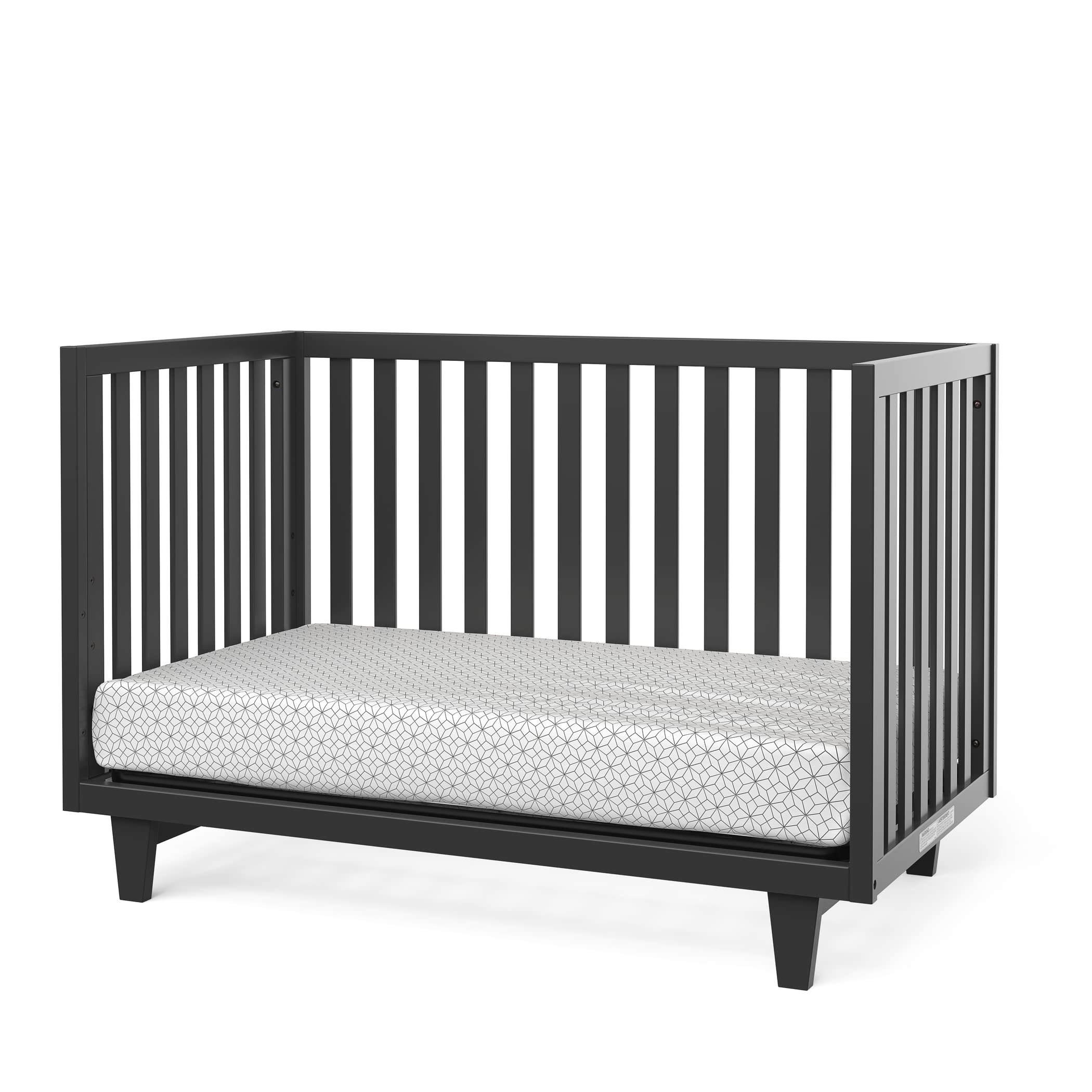 Child Craft Tremont 2 Piece Baby Nursery Set with 4 in 1 Convertible Crib and Changing Table Dresser (Ebony Black)