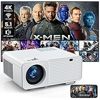 Native 1080P HD Projector, 5G WiFi Bluetooth Mini Projectors, 13000lux 400 ANSI Portable Home Video Proyector, Supports 4K & Zoom, Compatible with HDMI USB/ AV/ Smartphone/TV Stick/PS5/Windows