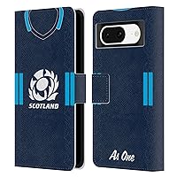 Head Case Designs Officially Licensed Scotland Rugby Home 2022/23 Crest Kit Leather Book Wallet Case Cover Compatible with Google Pixel 8