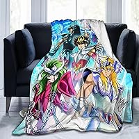 Anime Saint Seiya Blanket Ultra Soft Micro Fleece Air Conditioner for Bed Couch Living Room Decoration 50