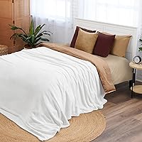 Northwest Ashford Home Cozy Warmwell Throw Blanket Winter White King Size 108 x 90 inches