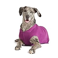 Stretch Fleece Dog Coat – Soft, Warm Dog Clothes, Stretchy Pet Sweater – Machine Washable, Eco Friendly – All Season – Sizes 2-33, Eggplant, Size 14