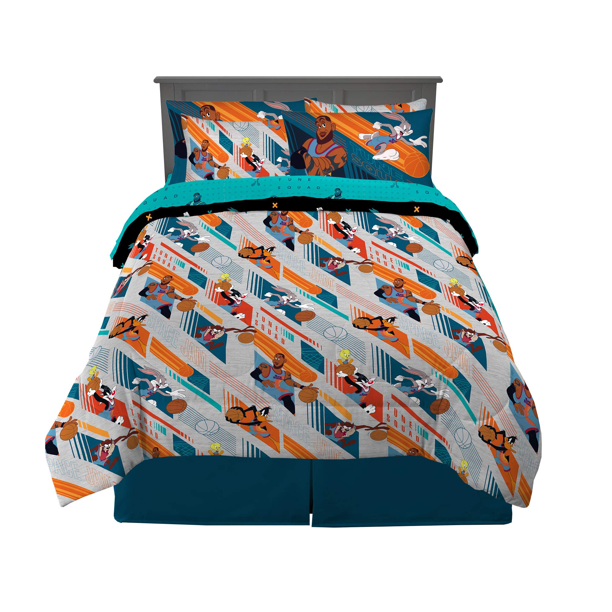 Franco Kids Bedding Super Soft Comforter and Sheet Set with Sham, 7 Piece Full Size, Space Jam 2 A New Legacy
