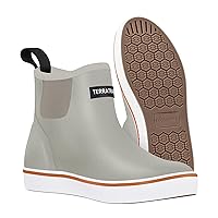 Men's Ankle Deck Boots, Waterproof Rain Boots, Fishing Booties, Anti-Slip Outdoor rubber Boots for Sailing Gardening Camping in All-Season