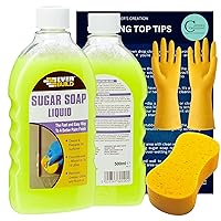 Liquid Sugar Soap House Cleaning Products 500 ml Multipurpose Clean Smart and Best Cleaner Products Bundled Rubber Gloves,Jumbo Sponge and Cleaning Tip