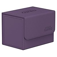 Ultimate Guard Sidewinder 80+, Deck Box for 80 Double-Sleeved TCG Cards, Purple, Magnetic Closure & Microfiber Inner Lining for Secure Storage
