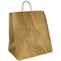 Perfect Stix Brown Takeout Paper Bag with Handles. 14x10x15.Brown Paper Bag. Pack of 25count