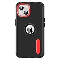 Magnetic Case Compatible with iPhone 14 Plus Case 6.7 Inch [Military Grade Drop Protection] Full-Body Rugged Protective Case Bumper with Customized Tags, Black/Red