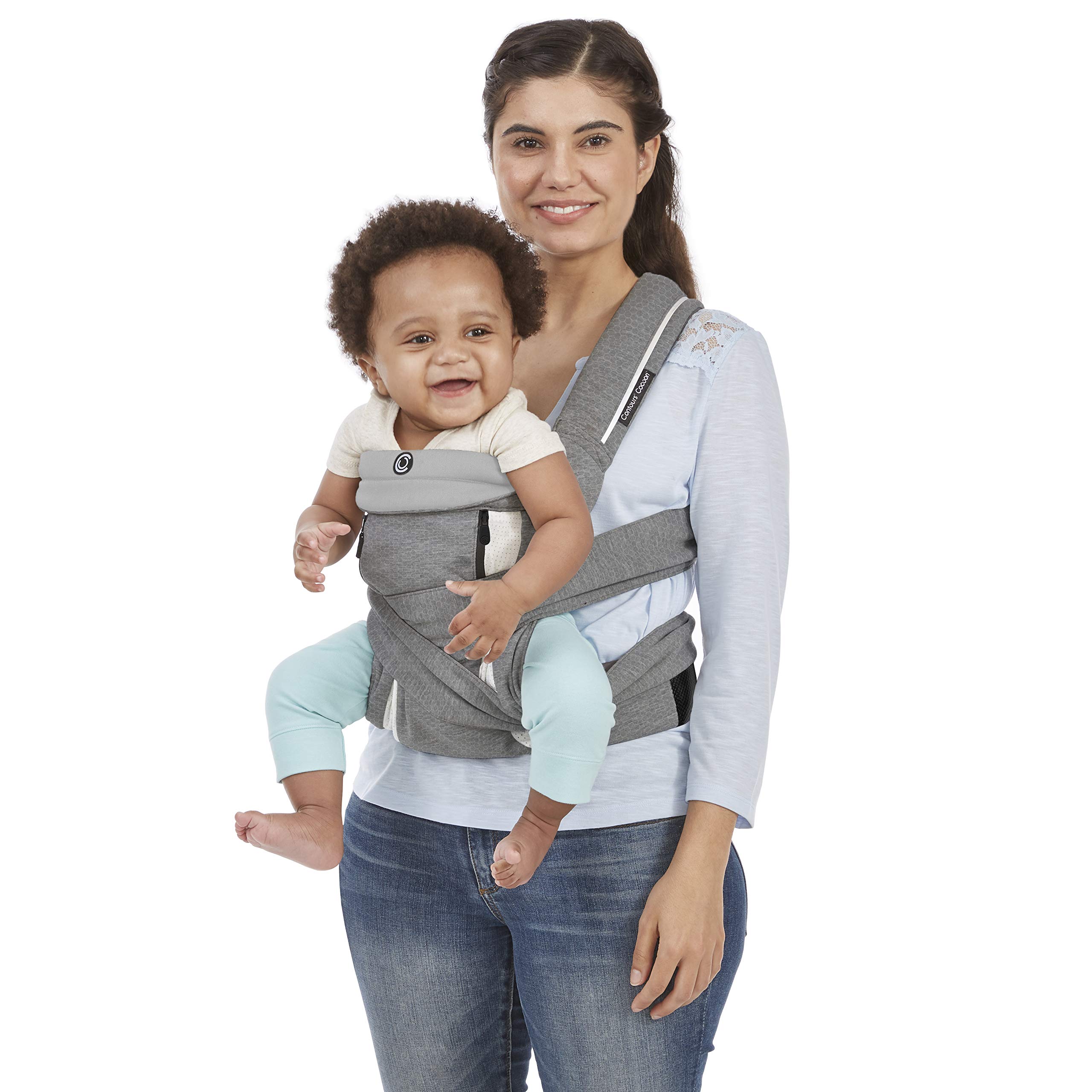 Contours Cocoon 5 Position Convertible Baby Carrier Newborn to Toddler (8-33 lbs) - Heather Gray