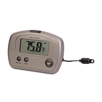 AcuRite 00888A3 Indoor/Outdoor Digital Thermometer,Silver,Small