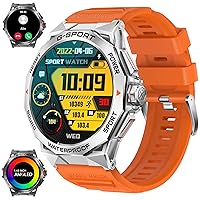 Military AMOLED Smart Watch for Men (Answer/Dial Calls) Rugged Smart Watch with 100+ Sports Modes Fitness Watch with Heart Rate SpO2 Sleep Tracker 1.43
