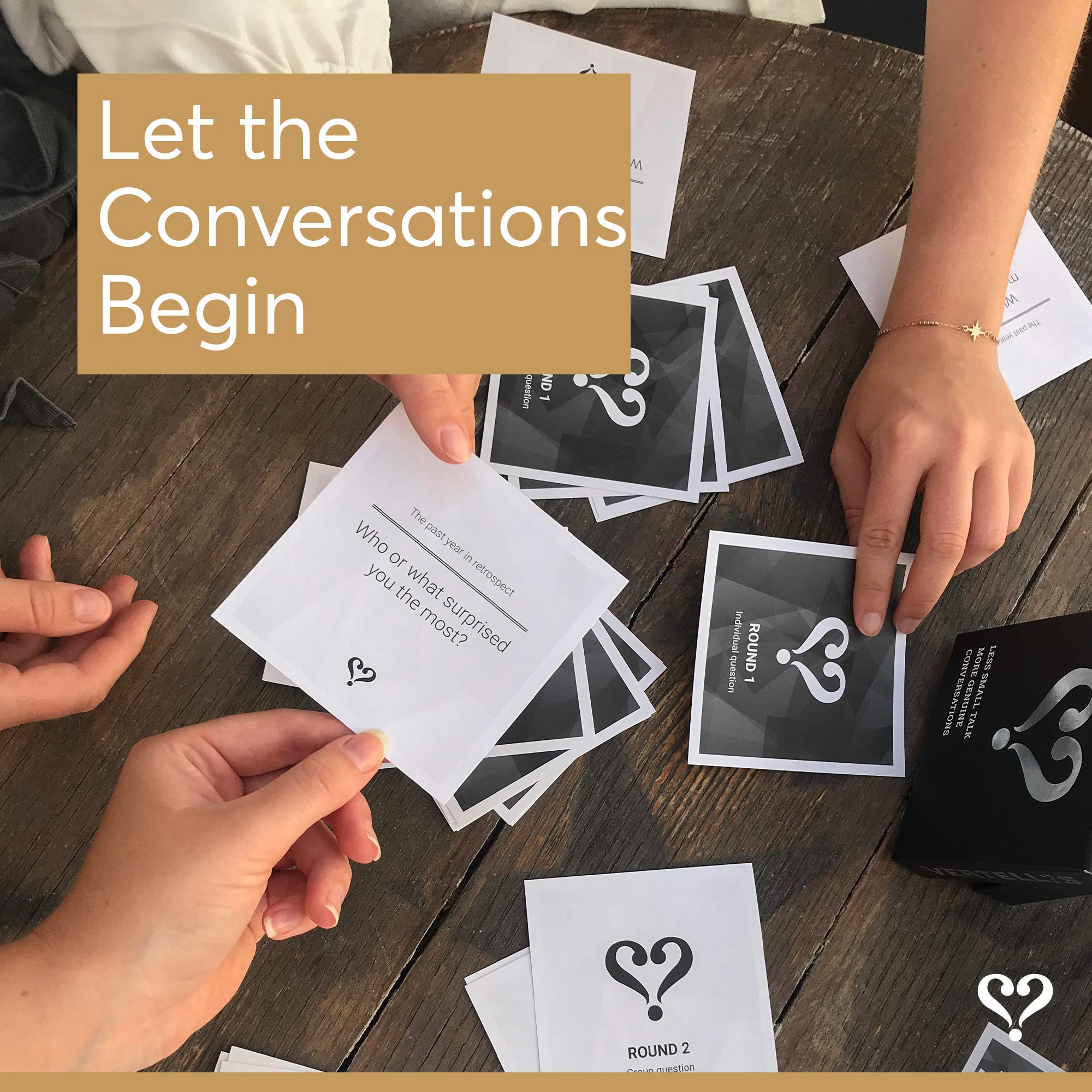 Vertellis Holiday Edition Conversation Cards - Thoughtful Conversation Starters & Questions for Parties & Gatherings - Mindfulness & Engaging Conversation Cards for Families, Groups, Friends & Office